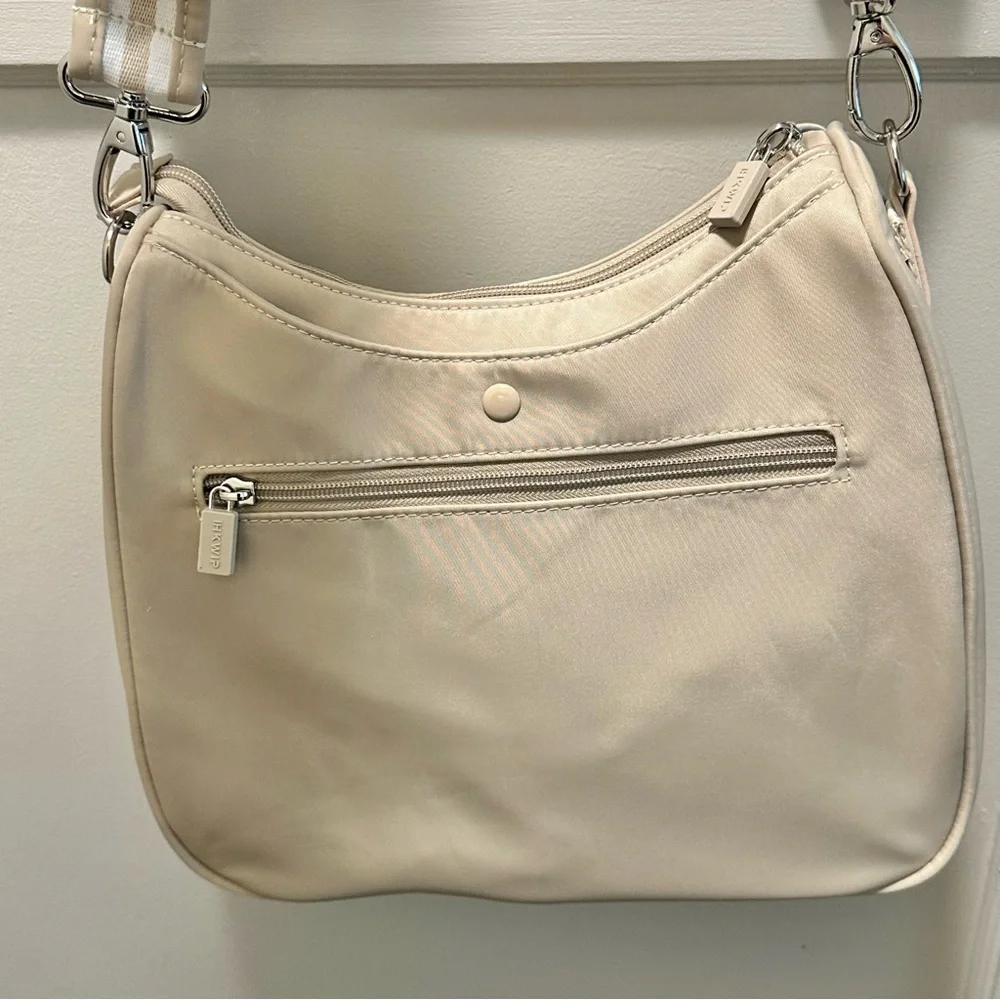IHKWIP Side Stripe Saddle Crossbody Nylon Bag Sand Beige